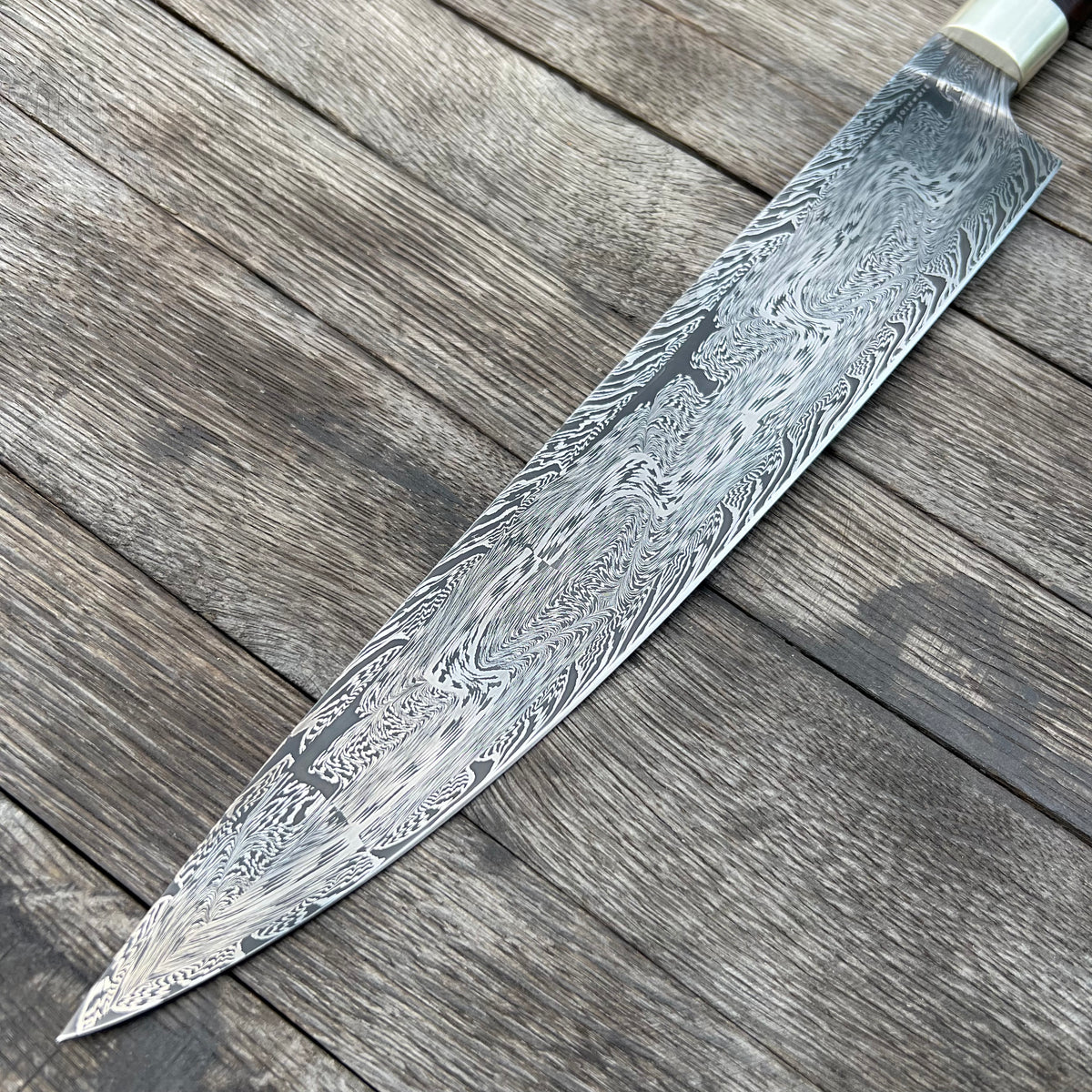 Apple Valley Forge - Custom Integral Mosaic Damascus Chef Knife w