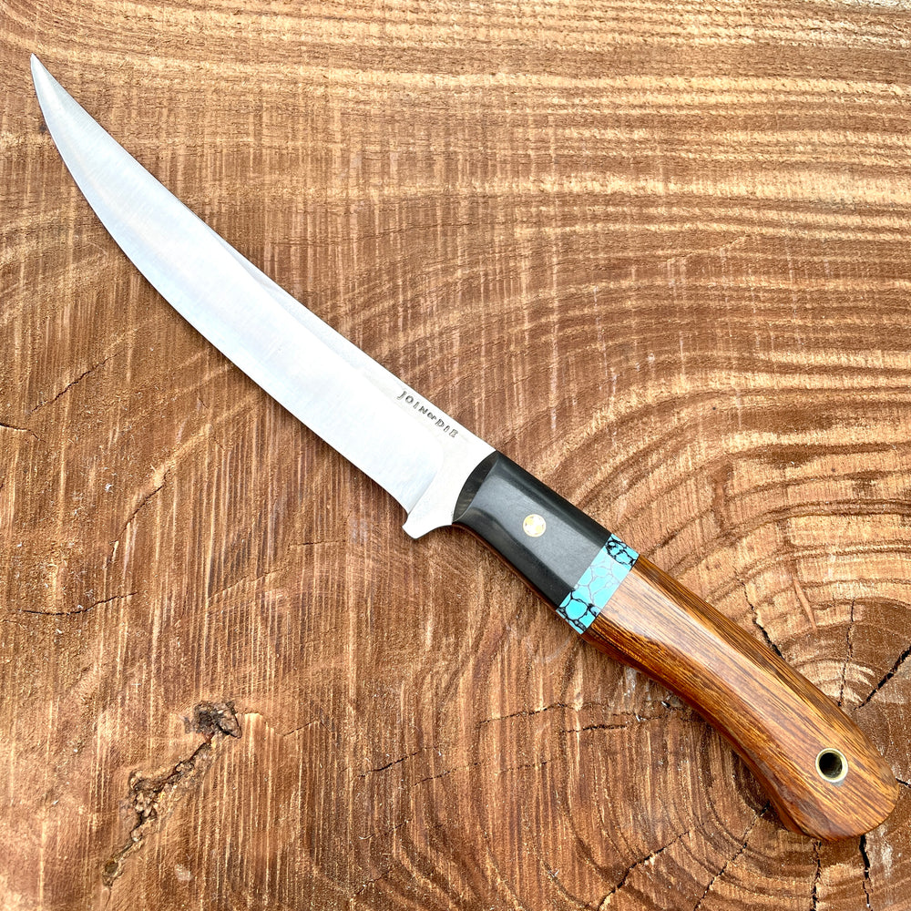 Ironwood and Turquoise Boning knife